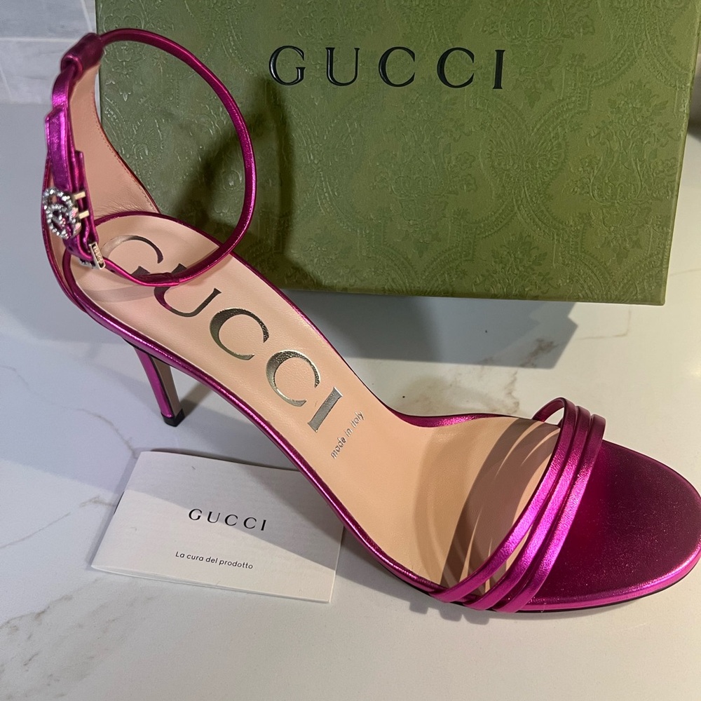 Brand NEW - Gucci Women's Pink Strappy Heels